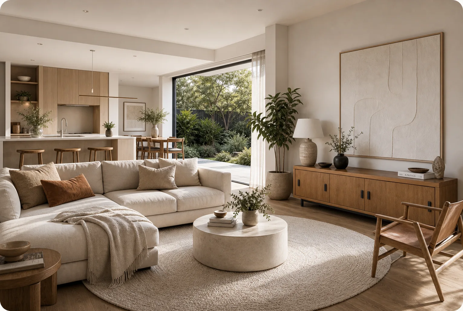 Completed family living room